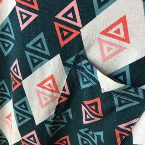 LulaRoe Carly green diamond pattern dress